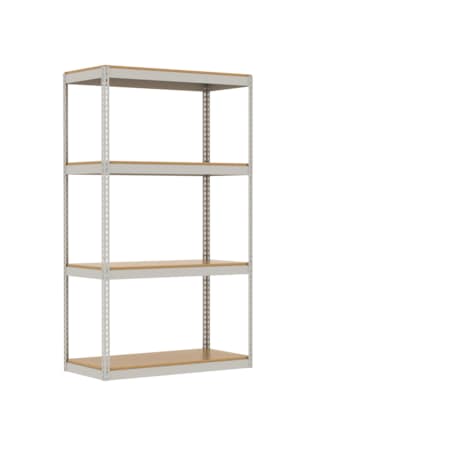 Borroughs Blue Rivet-Span Angle Rivet Bulk Storage 4 Beam Levels Extra Shelf Lev BL4848DR-B504